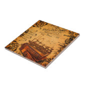 Steampunk-train Tegeltje (Zijkant)