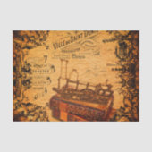 Steampunk-train Tissuepapier (Voorkant)