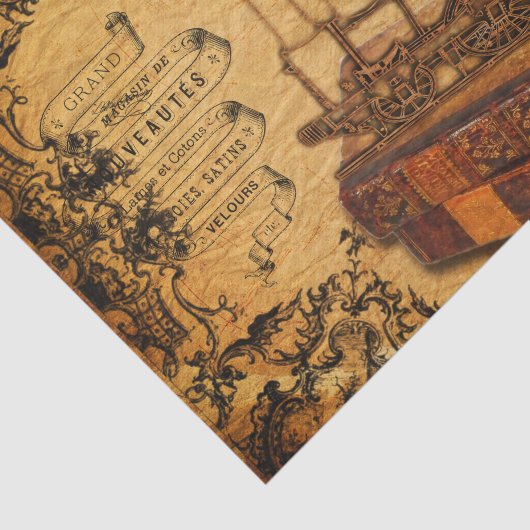 Steampunk-train Tissuepapier (Detail)