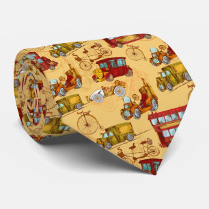 Steampunk-transportpatroon Stropdas