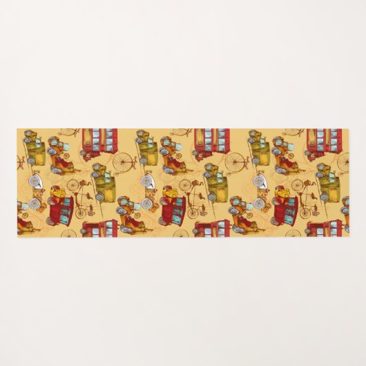 Steampunk-transportpatroon Yogamat (Achterkant (horizontaal))