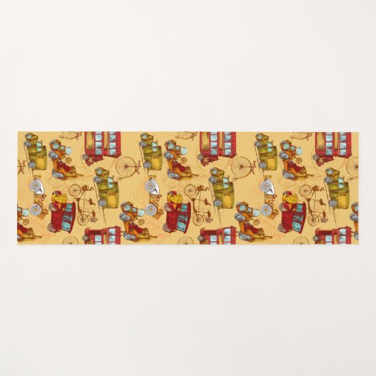 Steampunk-transportpatroon Yogamat (Voorkant (horizontaal))