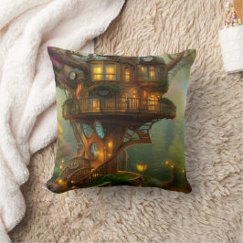 Steampunk Treehouse Observatory Kussen
