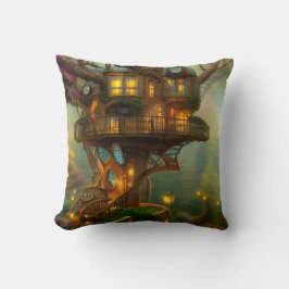Steampunk Treehouse Observatory Kussen