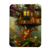 Steampunk Treehouse Observatory Magneet (Verticaal)