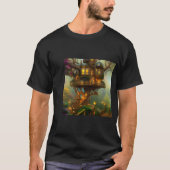 Steampunk Treehouse Observatory T-shirt (Voorkant)