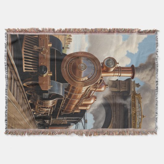 Steampunk trein vertrekt uit Londen Deken (Voorkant)