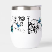 Steampunk Tribal Blauwe Vlinders (Links)