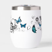 Steampunk Tribal Blauwe Vlinders (Voorkant)