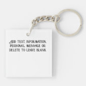 Steampunk Tribal Blauwe Vlinders Sleutelhanger (Achterkant)