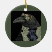 "Steampunk Trickster" — Raven Ornament (Voorkant)