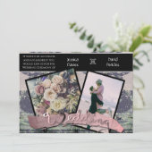 Steampunk Trouwkaart Foto's Kaart (Staand voorkant)