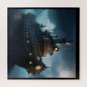 Steampunk Tugboat On A Cloudy Day Mousepad Legpuzzel (Horizontaal)