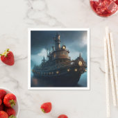 Steampunk Tugboat On A Cloudy Day Mousepad Servet (Insitu)