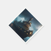 Steampunk Tugboat On A Cloudy Day Mousepad Servet (Hoek)