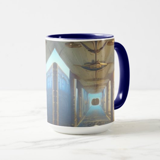 Steampunk Tunnel Mug Mok (Voorkant rechts)