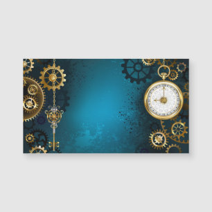 Steampunk turquoise Achtergrond met tandwielen