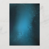 Steampunk turquoise Achtergrond met tandwielen Advieskaart (Achterkant)