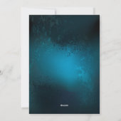 Steampunk turquoise Achtergrond met tandwielen Feestdagenkaart (Achterkant)