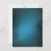 Steampunk turquoise Achtergrond met tandwielen Notitiekaartje (Achterkant)