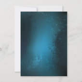 Steampunk turquoise Achtergrond met tandwielen Notitiekaartje (Achterkant)