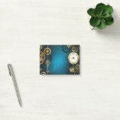 Steampunk turquoise Achtergrond met tandwielen Post-it® Notes (Kantoor)
