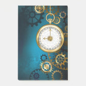 Steampunk turquoise Achtergrond met tandwielen Post-it® Notes (Voorkant)