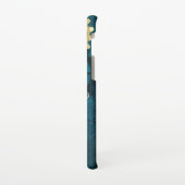 Steampunk turquoise Achtergrond met tandwielen Samsung Galaxy Hoesje (Linkerkant)