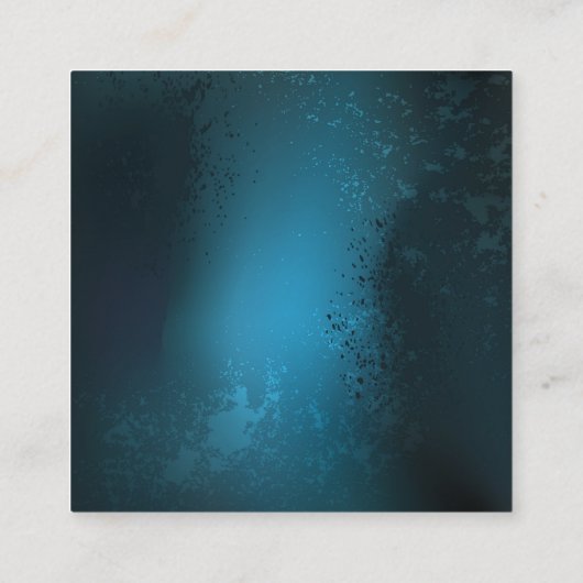 Steampunk turquoise Achtergrond met tandwielen Vierkante Visitekaartje (Achterkant)