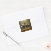 Steampunk TV Catfish Vierkante Sticker (Envelop)