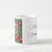 Steampunk Two Hearts Christmas Flat Vakantie Kaart Koffiemok (Center)