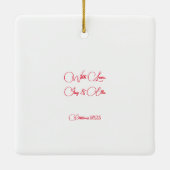 Steampunk Two Hearts Kerstmis Keramisch Ornament (Achterkant)