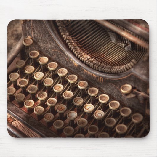 Steampunk - Typemachine - Te gekraakt aan type Muismat (Voorkant)