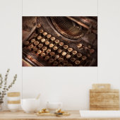 Steampunk - Typemachine - Te gekraakt aan type Poster (Keuken)