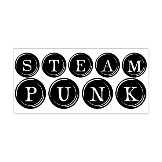 Steampunk Typewriter Keys Rubberstempel (Afrduk)