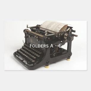 Steampunk  Typewriter Label Stickers
