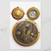 Steampunk Uhr Briefpapier (Voorkant)