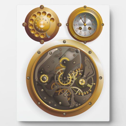 Steampunk Uhr Fotoplaat (Voorkant)