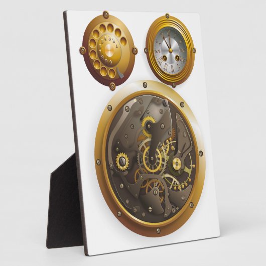 Steampunk Uhr Fotoplaat (Zijkant)