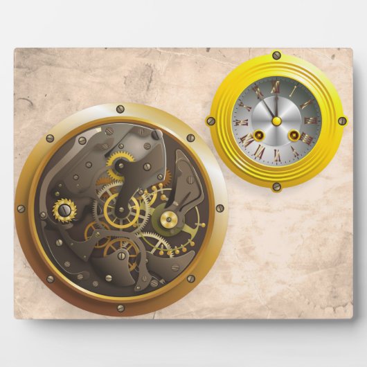 Steampunk Uhr Fotoplaat (Voorkant)