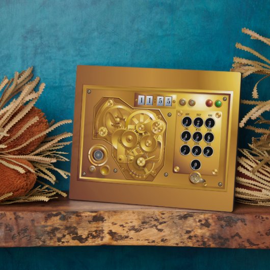 Steampunk Uhr Fotoplaat (Zijkant)