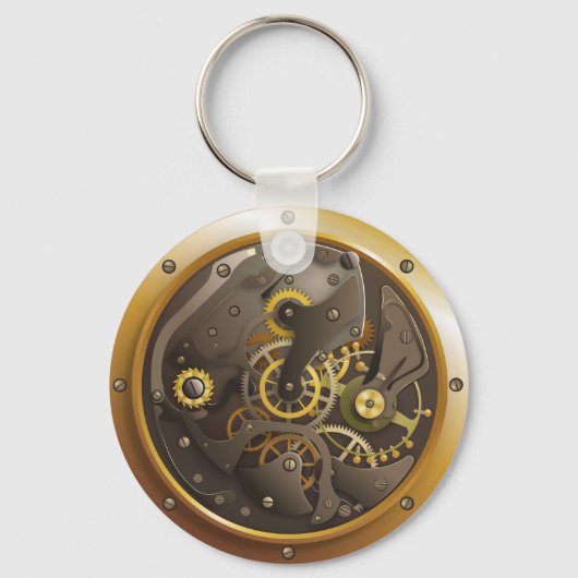 Steampunk Uhr Sleutelhanger (Voorkant)