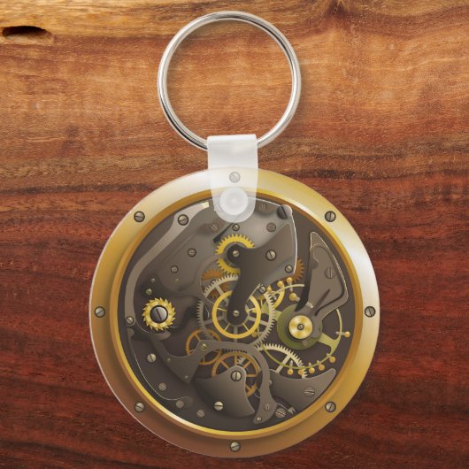 Steampunk Uhr Sleutelhanger (Voorkant)