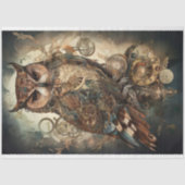 Steampunk Uil 4 Decoupage Papier (Voorkant)