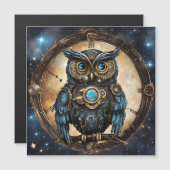 Steampunk Uil Tegen de Galactische Hemel (Voorkant / Achterkant)