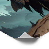 Steampunk Uil. wijsheid Poster (Hoek)