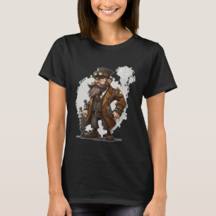 Steampunk Uitvinder Retro Scifi Mechanische Gear C T-shirt