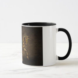 Steampunk Unicorn Damask Mok