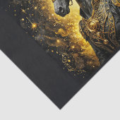 Steampunk Unicorn paard in goud Tissuepapier (Detail)