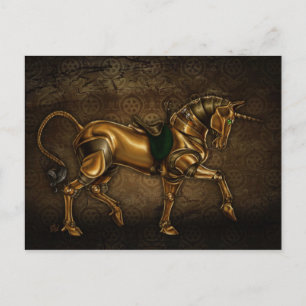 Steampunk Unicorn Post Card Briefkaart